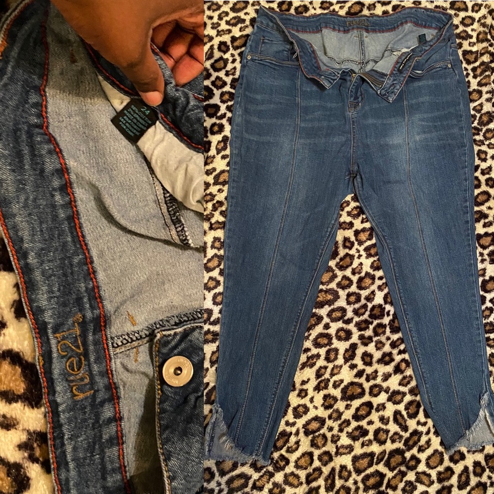 Plus size ankle jeans
